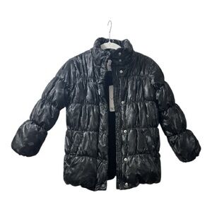 URBAN REPUBLIC Girls Collection Black Puffer Lined Winter Coat NWT Size S 7/8